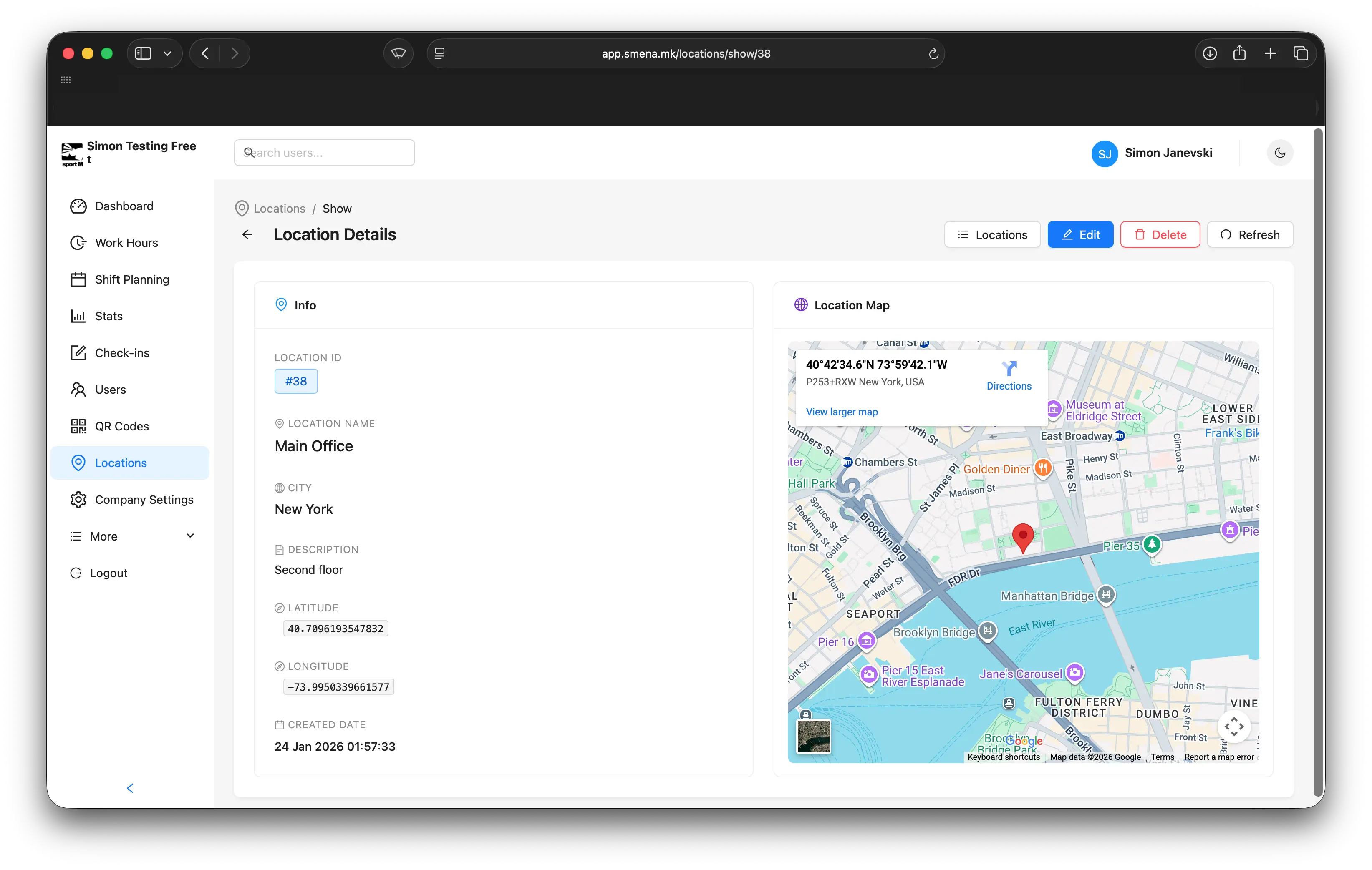Smena Multiple locations? - Smena is made for companies with one or more physi